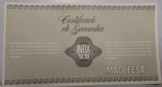 Vajilla acero inox Magefesa