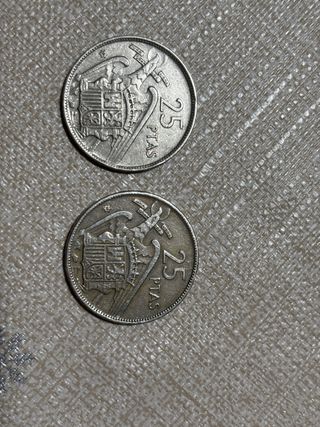 Monedas 25 pesetas 1957