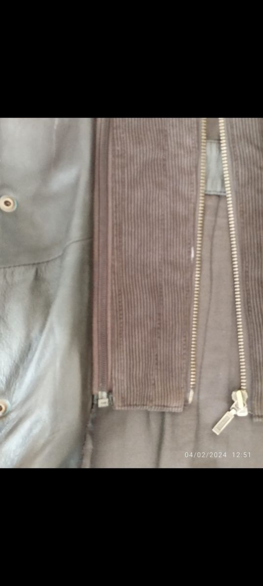 Abrigo cuero dos capas talla M