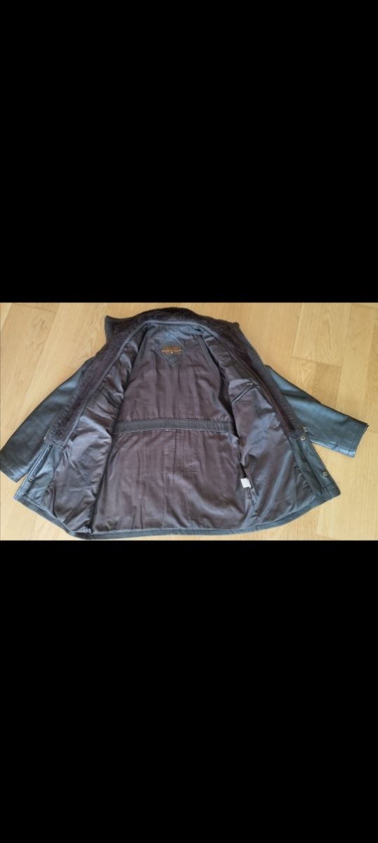 Abrigo cuero dos capas talla M