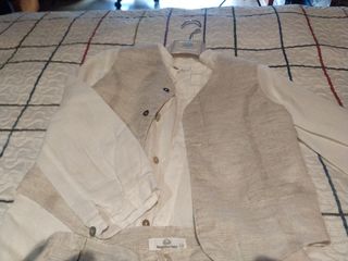 Traje de comunión chico de lino talla 10