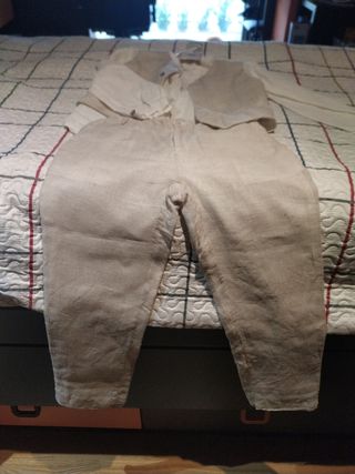 Traje de comunión chico de lino talla 10