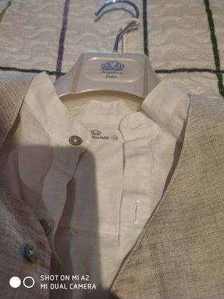 Traje de comunión chico de lino talla 10