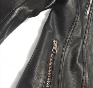 Chaqueta de cuero unisex negra