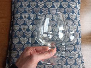 3 bicchieri da cognac