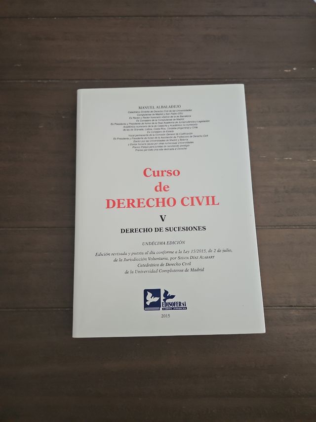 CURSO DE DERECHO CIVIL-TOMO V (DERECHO DE SUCESIONES) (Spanish Edition)