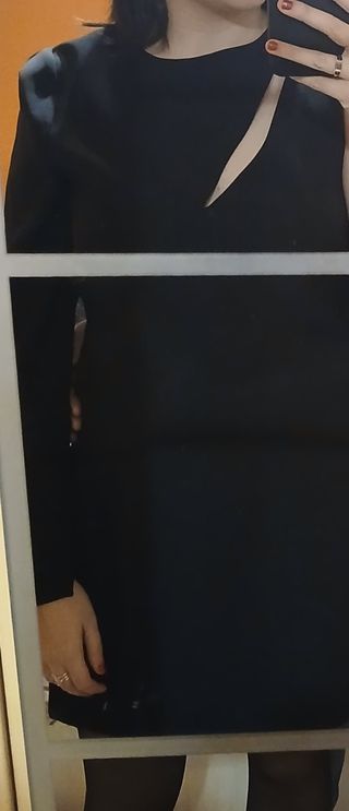 Vestido negro asimétrico 