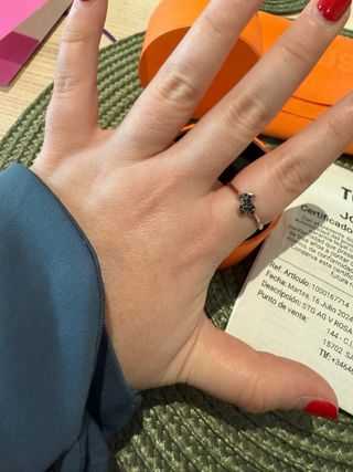 Anillo tous plata bañado oro 18K