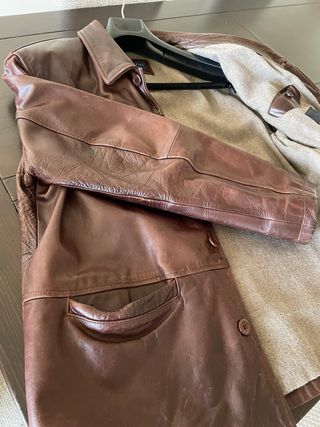 Chaqueta piel auténtica hombre talla L