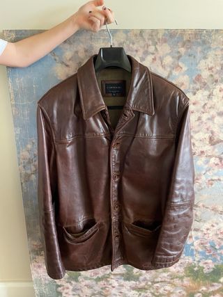 Chaqueta piel auténtica hombre talla L