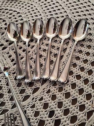 Cubertería bañada en plata