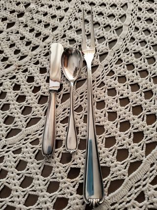 Cubertería bañada en plata