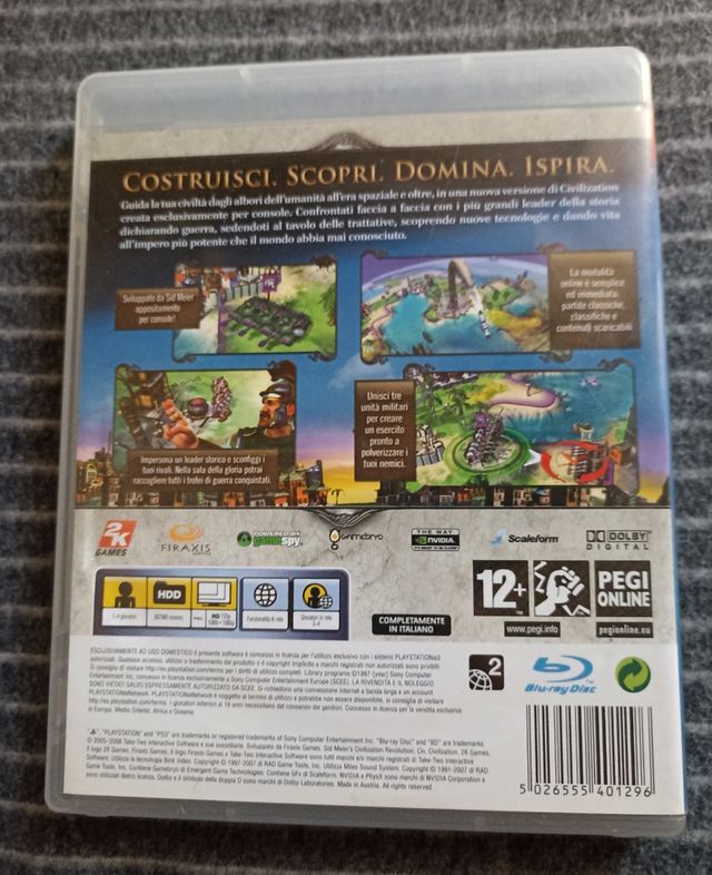Civilization Revolution PlayStation 3 pal,completo