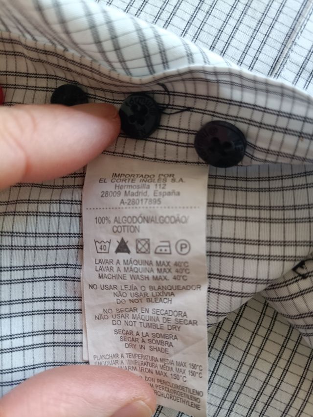 Camisa Fórmula Joven cuadros B/N