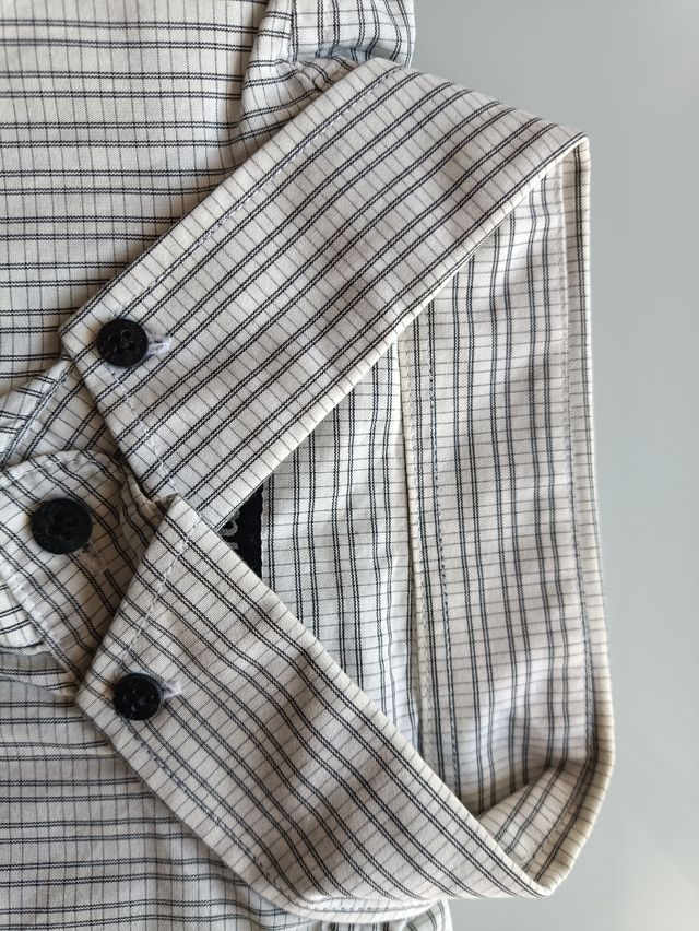 Camisa Fórmula Joven cuadros B/N