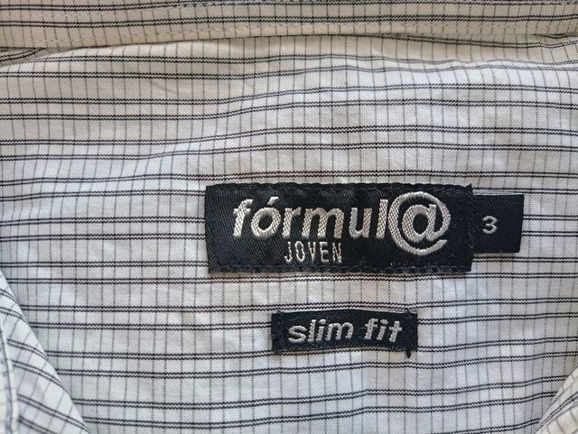 Camisa Fórmula Joven cuadros B/N