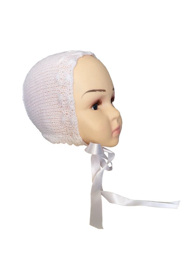 Capota de lana blanca bebé 6 a 12 meses