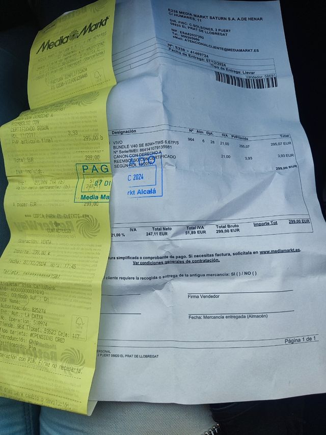 MOVIL VIVO S40 SE 80W