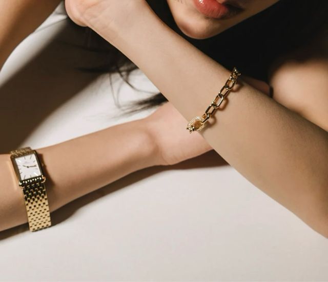 Bracciale crystal link gold DANIEL WELLINGTON