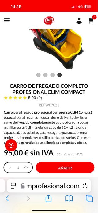 Carro limpieza prifesional 