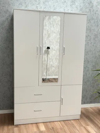 Armario 3 puertas blanco con espejo NUEVO