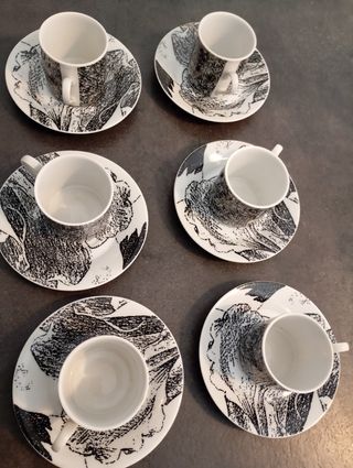 Set 6 piattini 6 tazzine Zuccheriera westerling