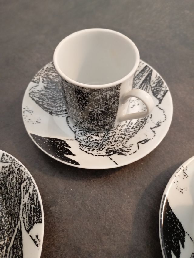 Set 6 piattini 6 tazzine Zuccheriera westerling