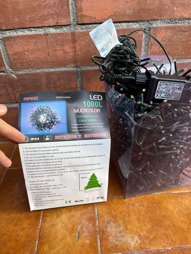 Guirnalda 1000 luces interior y exterior