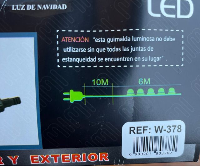 Guirnalda 1000 luces interior y exterior