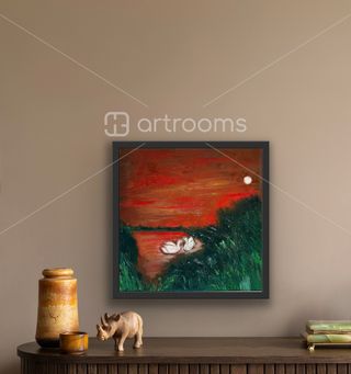 quadro ''AL CALAR DELLA NOTTE'' olio su tela 30x30