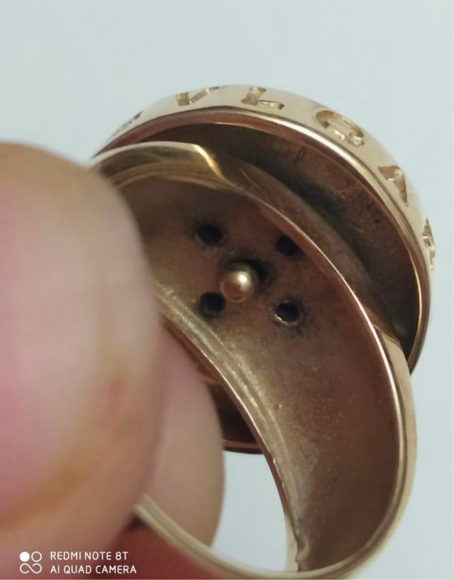 Anillo Bulgari giratorio oro 14k