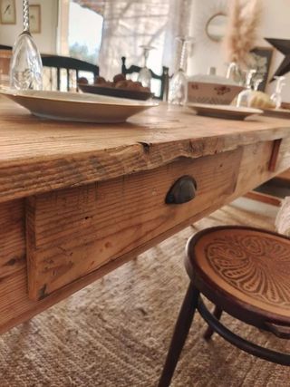 Mesa 2,40 metros rústica madera maciza