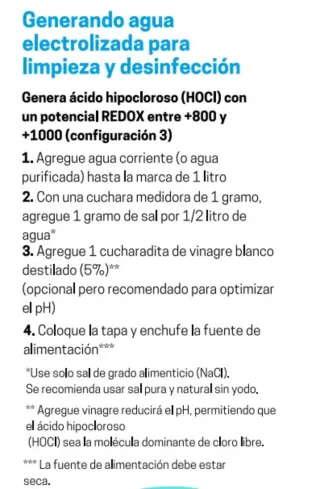 Jarra de generación de HOCL