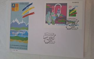 Sello Andorra 1994. I Aniversario Cons.