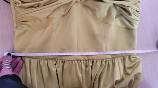 Vestido Victoria Valeria amarillo dorado