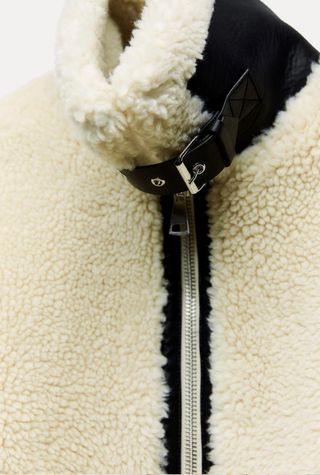Cazadora biker efecto pelo 