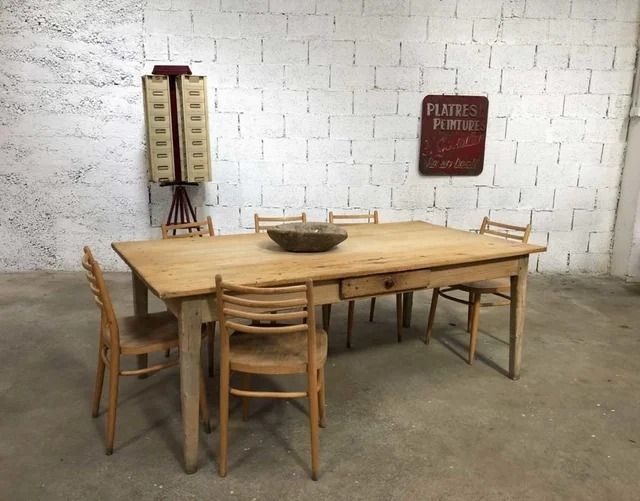 Mesa madera 2 metros tipo granja