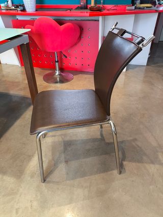 Mesa cristal extensible+ 4 sillas