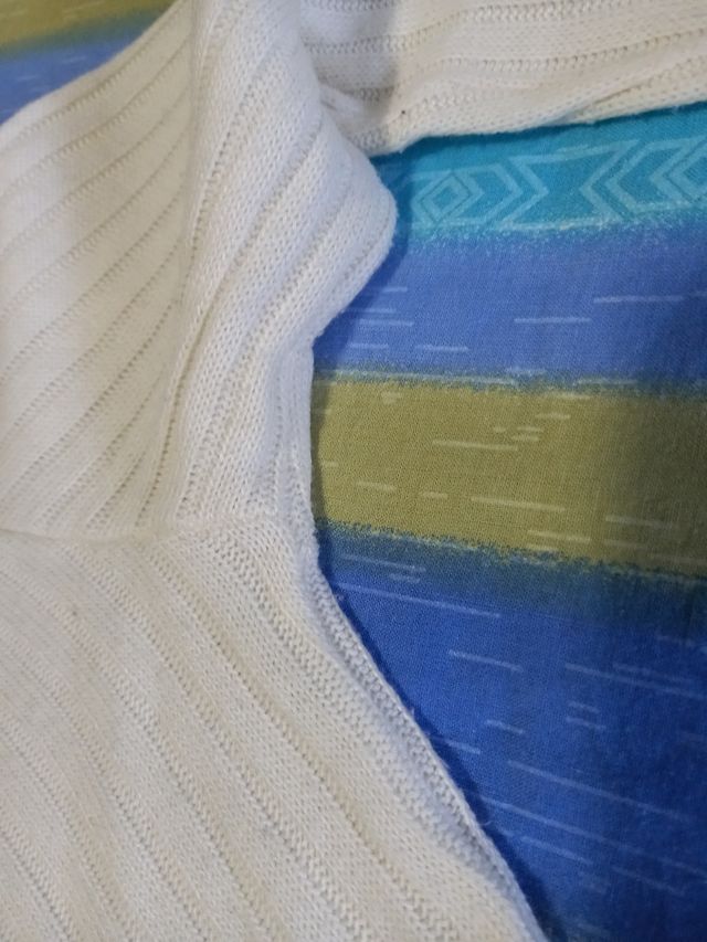 Maglione bianco lana girocollo