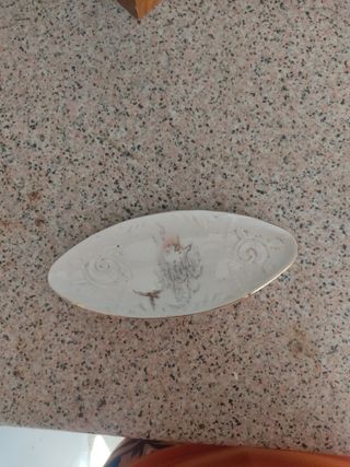 Juego de tocador jarrón y bandeja porcelana