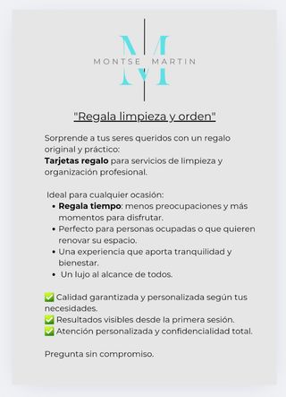 Limpieza y organización.