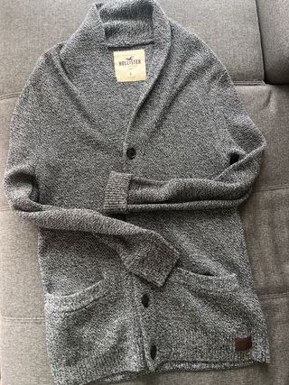 Cardigan blanco y negro Hollister