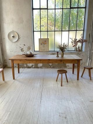 Mesa madera 2 metros rústica