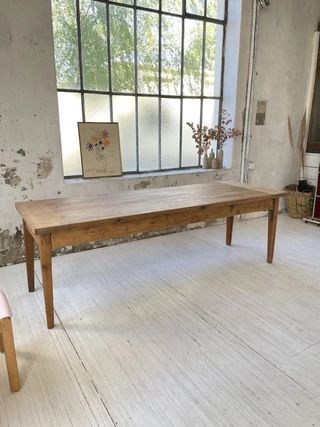 Mesa madera 2 metros rústica