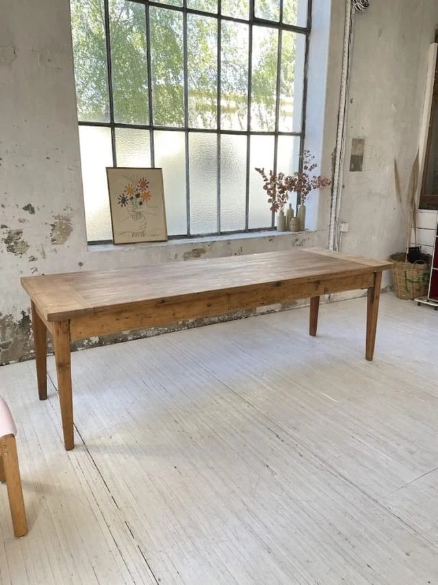 Mesa madera 2 metros rústica