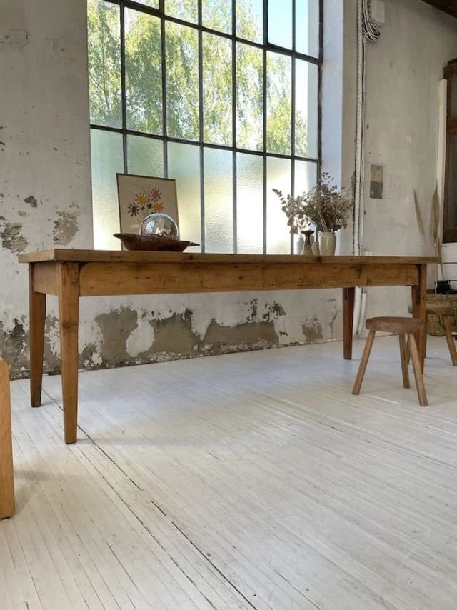 Mesa madera 2 metros rústica