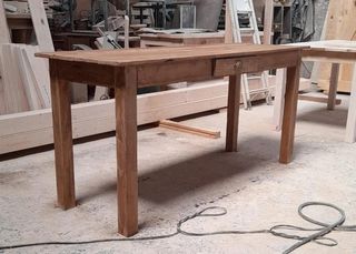 Mesa madera maciza rústica de 150cm