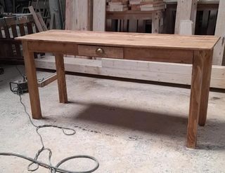 Mesa madera maciza rústica de 150cm