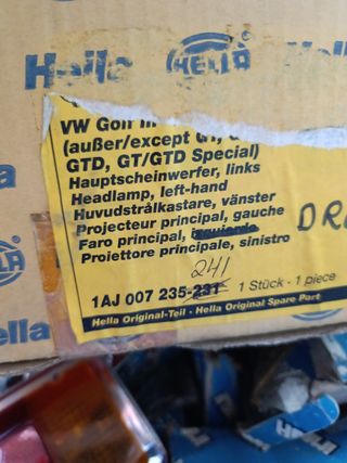 Volkswagen golf mk3, faro derecho