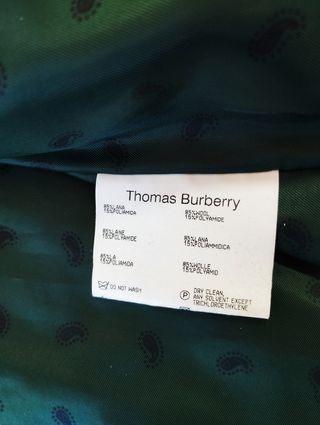 Abrigo de lana de Thomas Burberry.